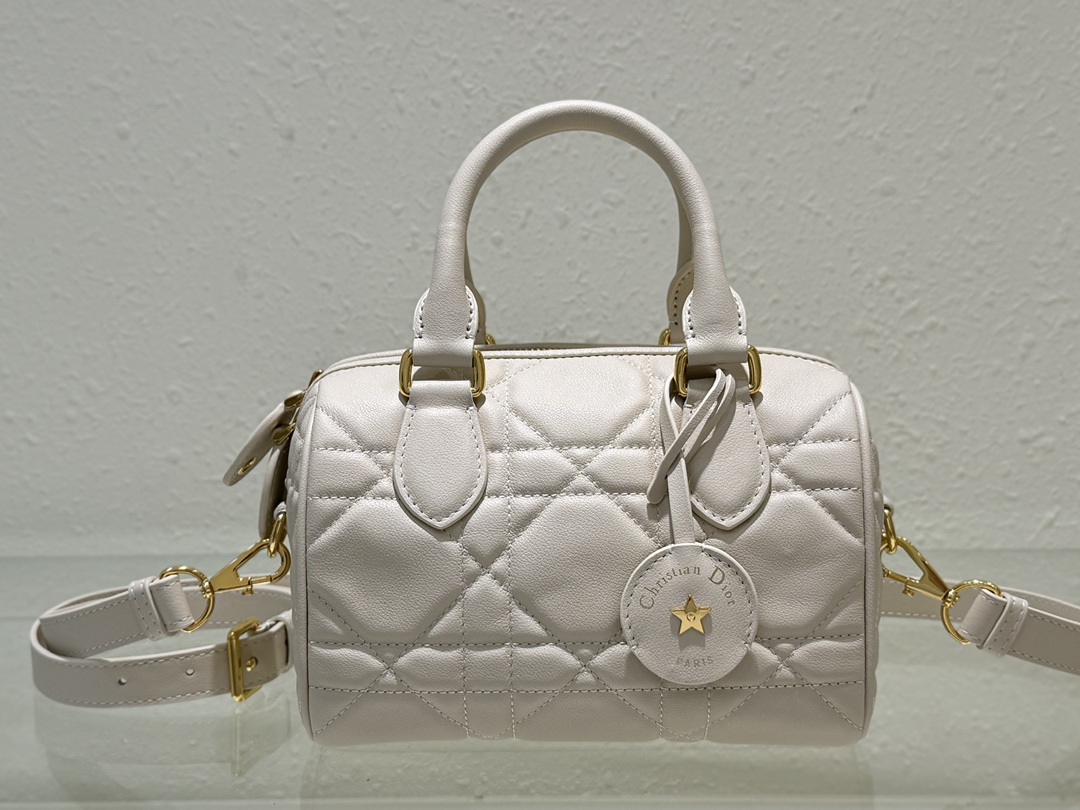 Dior Groove 20 Bag White Macrocannage Calfskin